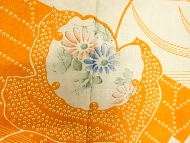 JAPANESE KIMONO / ANTIQUE NAGOYA OBI / FLORAL PLANTS